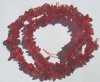 16-inch Strand of Dyed Red Glass Chips